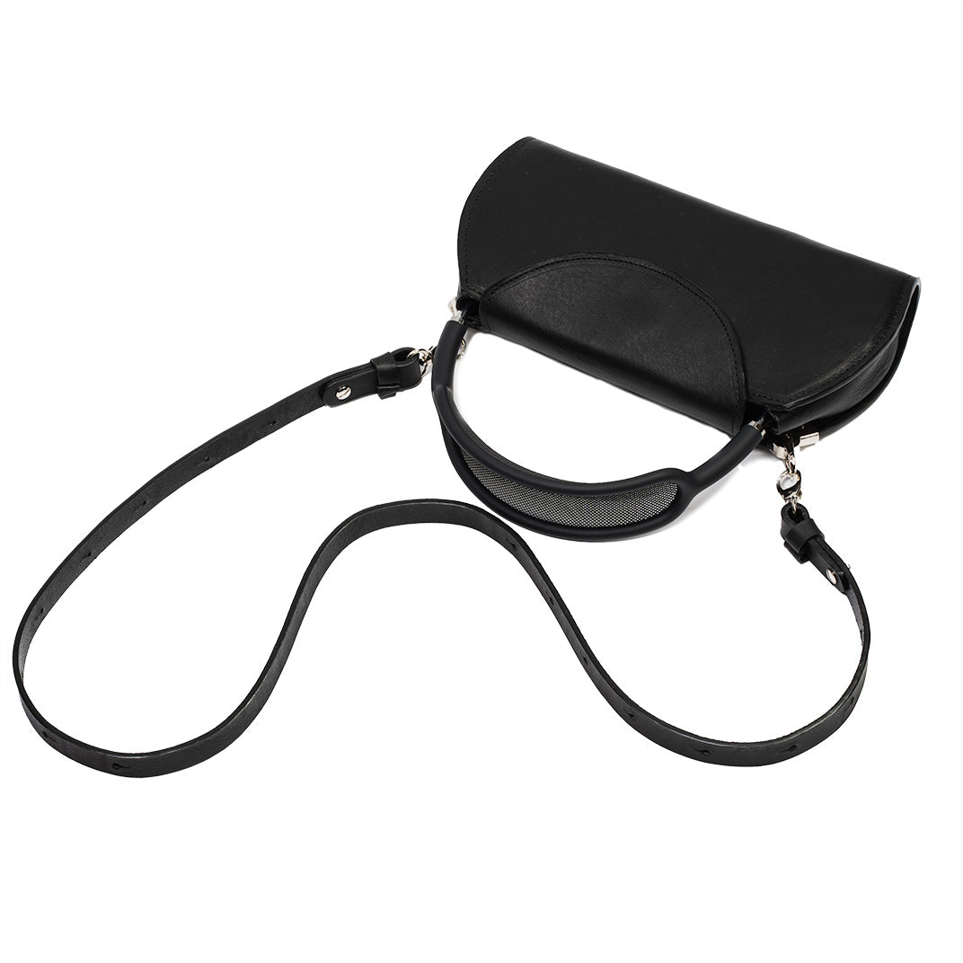 Leather Case-Bag for AirPods Max (Black / full-grain)