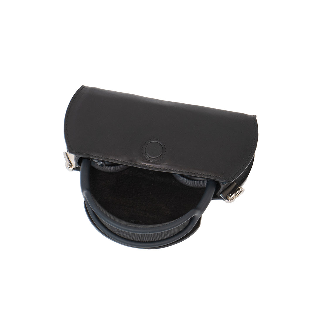 Leather Case-Bag for AirPods Max (Black / full-grain)